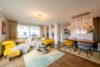 Wohnen mit Weitblick – stilvolle 3-Zimmer-Wohnung mit exklusivem Skylineblick - Wohn-/Essbereich - Küche
