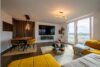 Wohnen mit Weitblick – stilvolle 3-Zimmer-Wohnung mit exklusivem Skylineblick - Wohn-/Essbereich